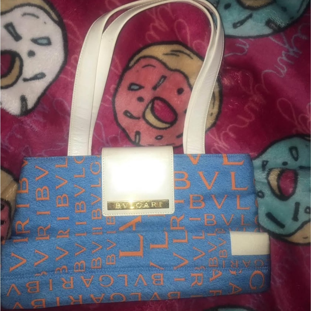 Bulgari Blue and Orange Shoulder Bag